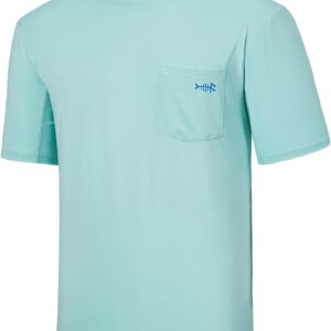 Men’s UPF 50+ Performance Short Sleeve Pocket T-Shirt UV Sun Protection Fishing Hiking Kayaking Sports Shirts