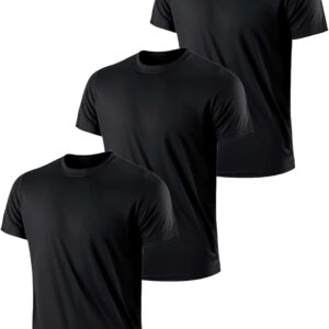 1/3/5 Pack Men's Quick-Dry Breathable Sports T-Shirt, Lightweight and Comfortable, Ideal for Running and Gym