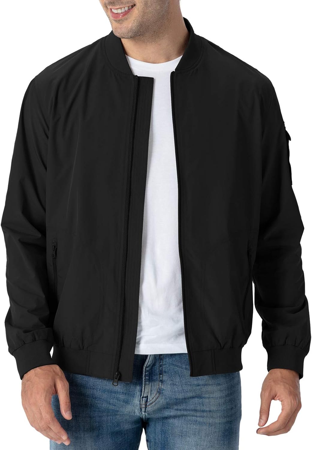 Men's Lightweight Bomber Jacket Causal Fashion Stylish Windbreaker Light Jacket