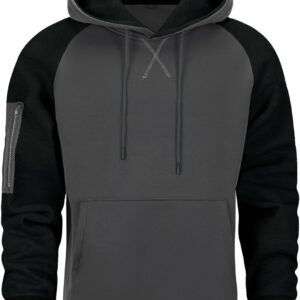 Mens Hoodies Fleece Drawstring Hooded Pullover Sweatshirts for Men with Pocket
