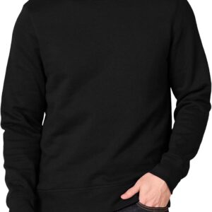 Men's Fleece Crewneck Sweatshirt with Ribbed Neck