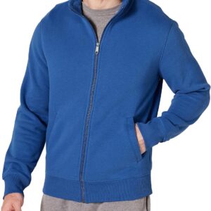 Men's Fleece Zip Up Mock Neck Sweatshirt, Midweight, Regular Fit